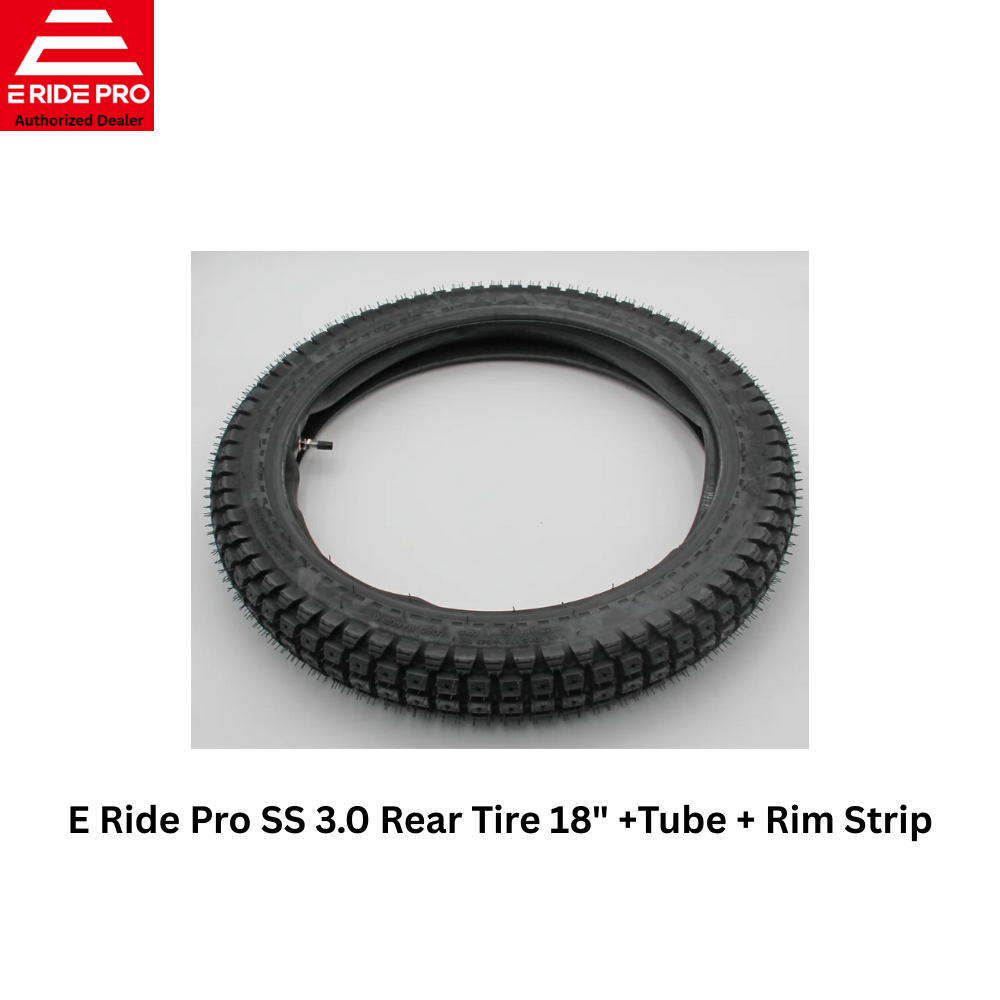 E Ride Pro SS 3.0 Rear Tire 18" +Tube + Rim Strip