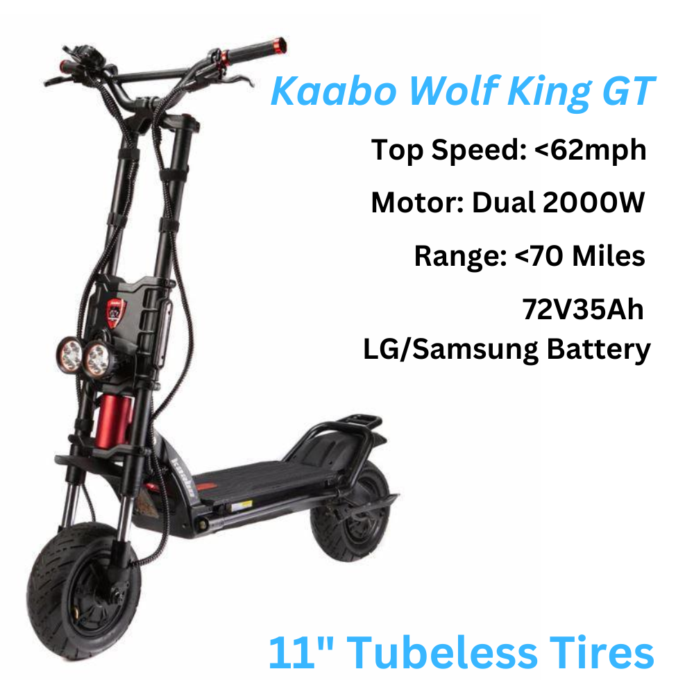 Kaabo Wolf King GT Street Tire - Black Color
