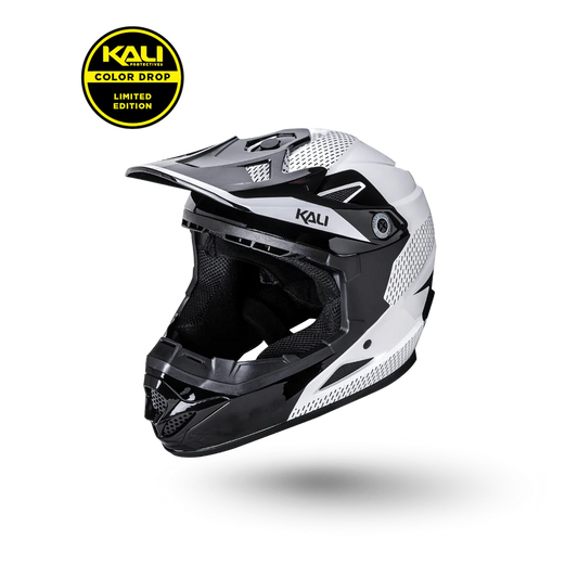 Kali Protectives Zoka Gloss Black/White Helmet - Medium