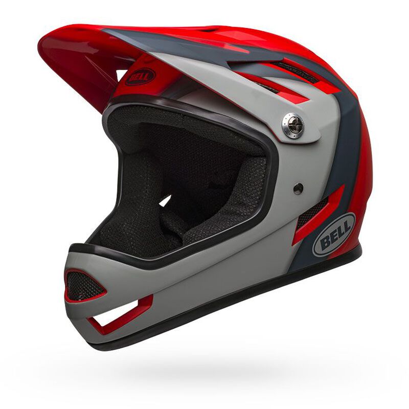 Bell Sanction Matte Crimson/Grey Helmet - Medium