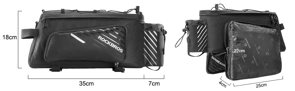 ROCKBROS Bike Trunk Bag 13L