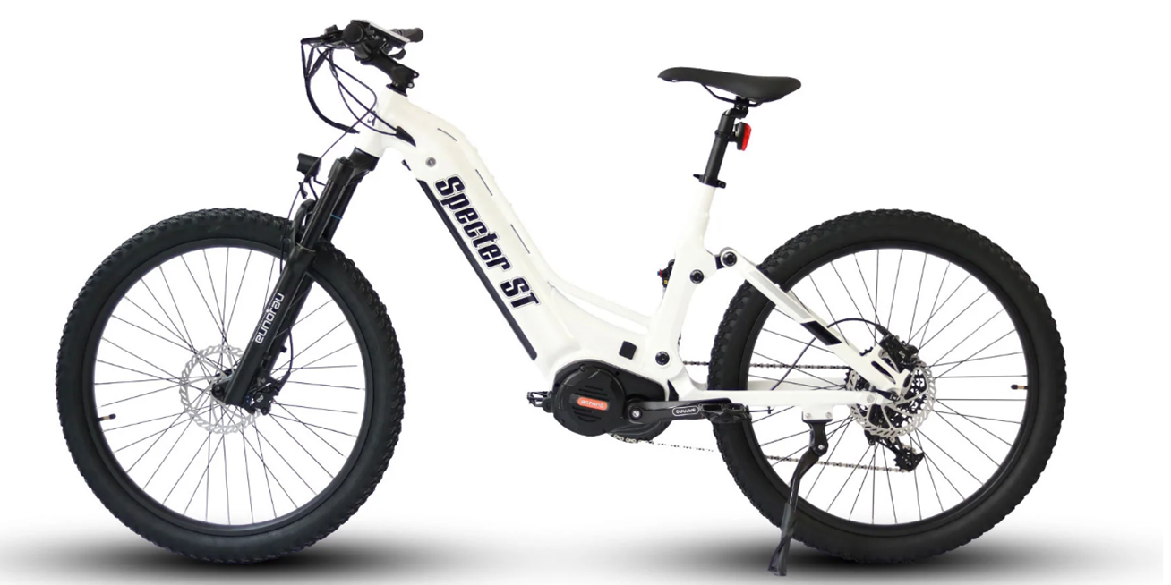 Eunorau White SPECTER-ST Torque Sensor 1000W Mid Drive Motor EBIKE