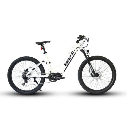 Eunorau White SPECTER-ST Torque Sensor 1000W Mid Drive Motor EBIKE