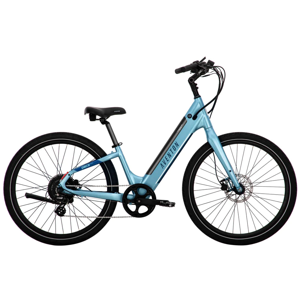 Aventon Pace 500.3 Step Through Blue Steel eBike - Regular Size