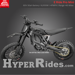 E Ride Pro Mini eDirt Bike – HyperRides