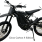 Black Dirt Bike with Carbon Fiber Gloss Fenders Surron Light Bee X LBX