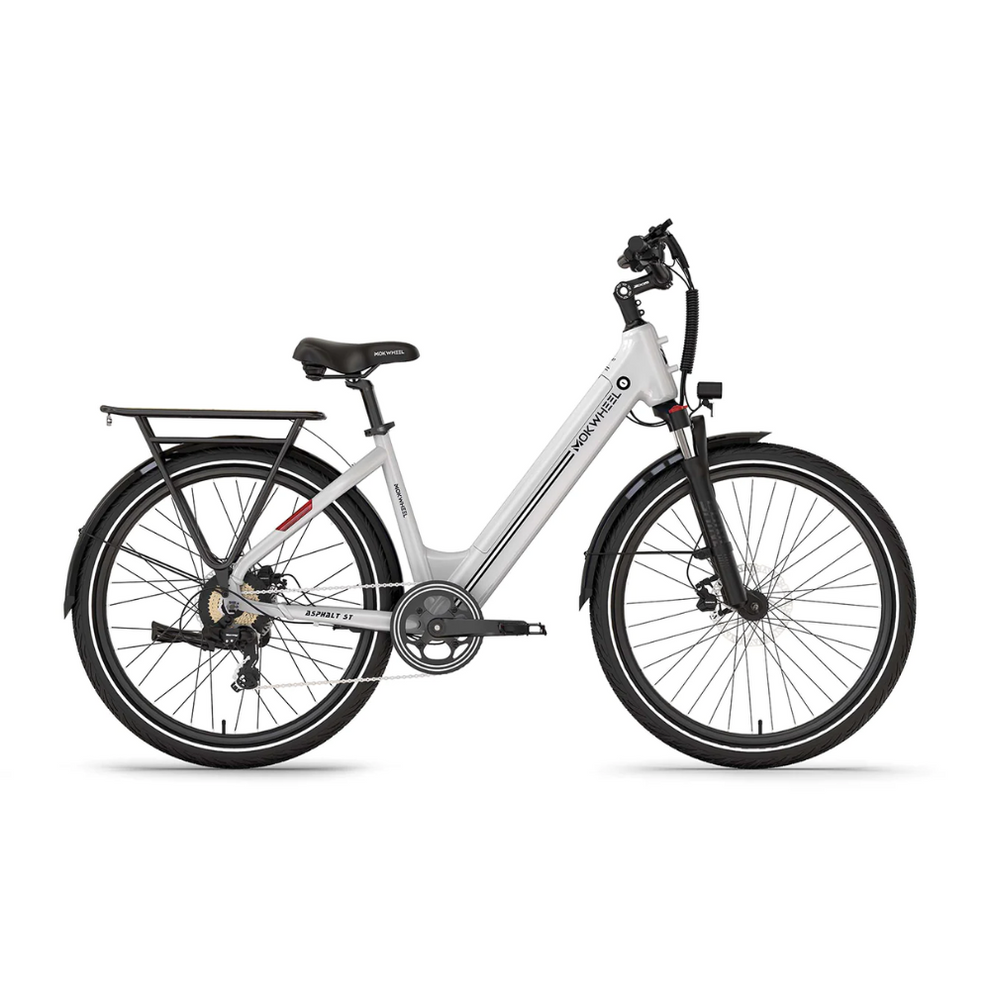 Mokwheel Asphalt White Step-Through Commuter eBike - Normal – HyperRides