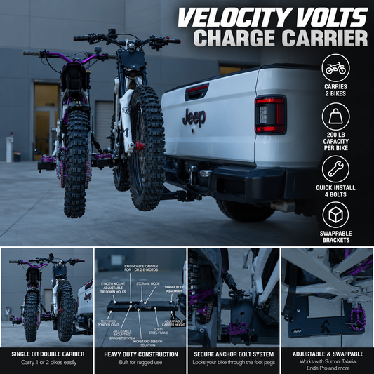 Velocity Volts Bike DOUBLE Carrier For E-Moto | Surron Bike Carrier