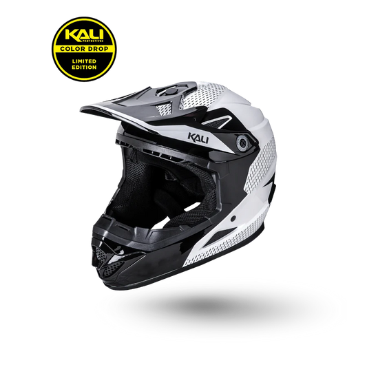 Kali Protectives Zoka Gloss Black/White Helmet - Large
