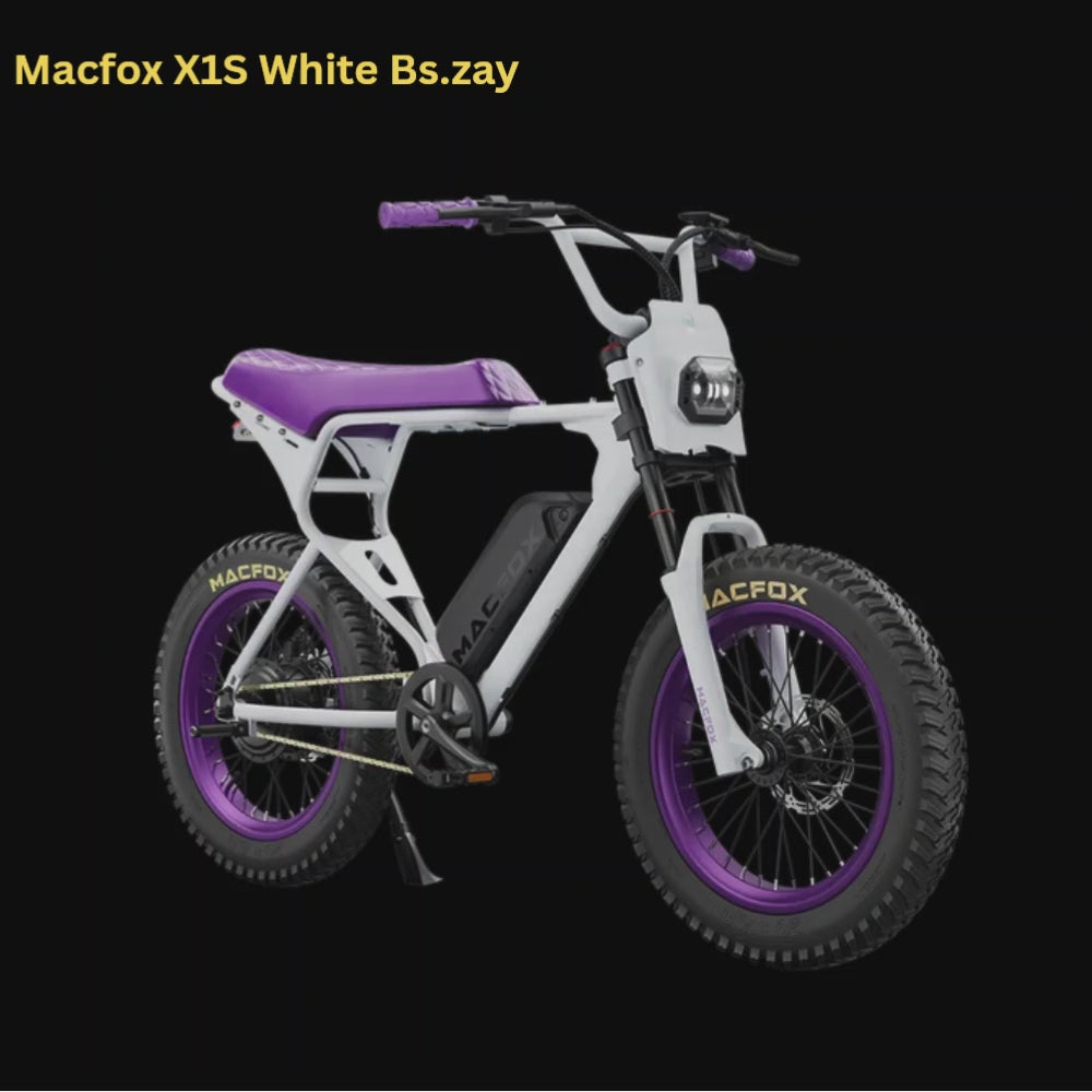 Macfox X1S White Purple x Bs.zay Electric Bike – HyperRides