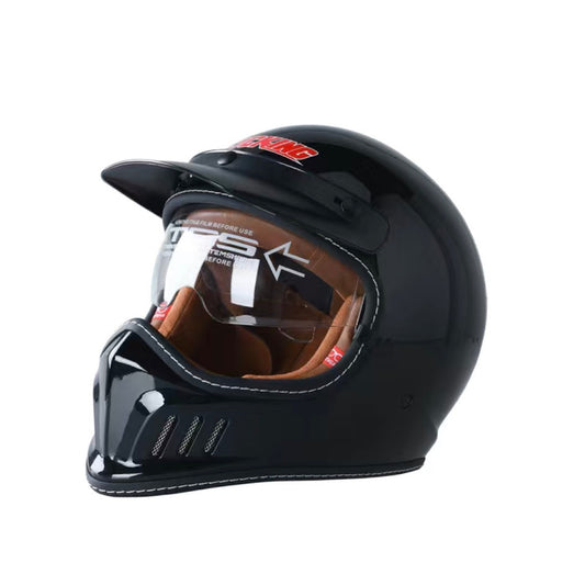 Full Face Helmet with Visor Black - Large