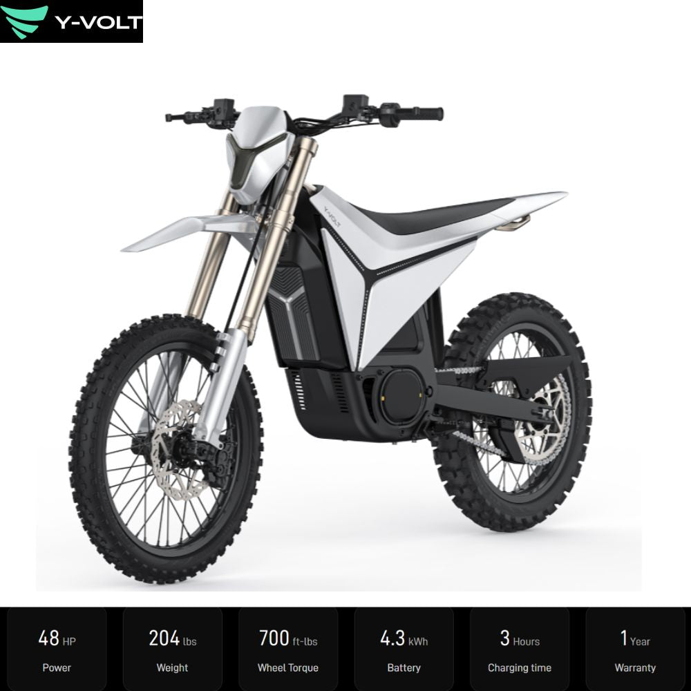 YVolt Surge V 97V Electric Dirt Bike | 35kW Off-Road eBike (Free Ship)