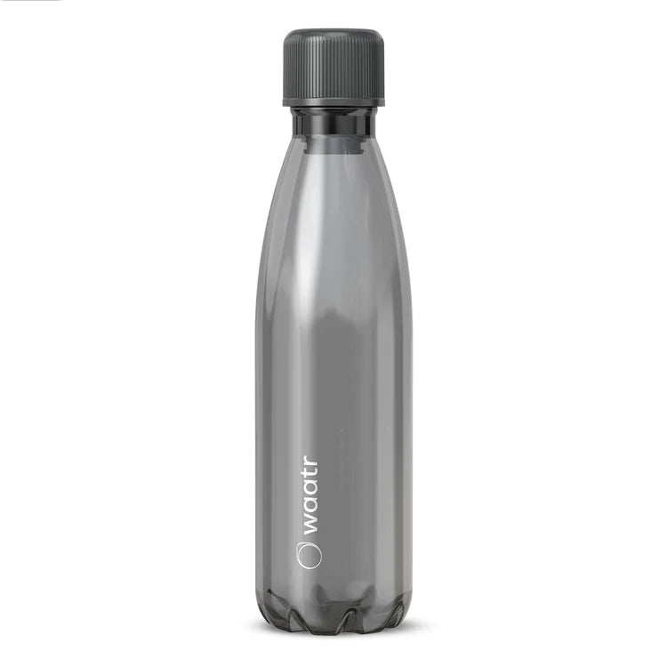 Waatr Lyt Plastic Water Bottle Clear Gray 23oz